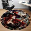 1PC Witch Skull Office Round Area Rug, Mat Suitable For Office, Under Office Chairs Bedroom Living Room Home Decor, Room Deco