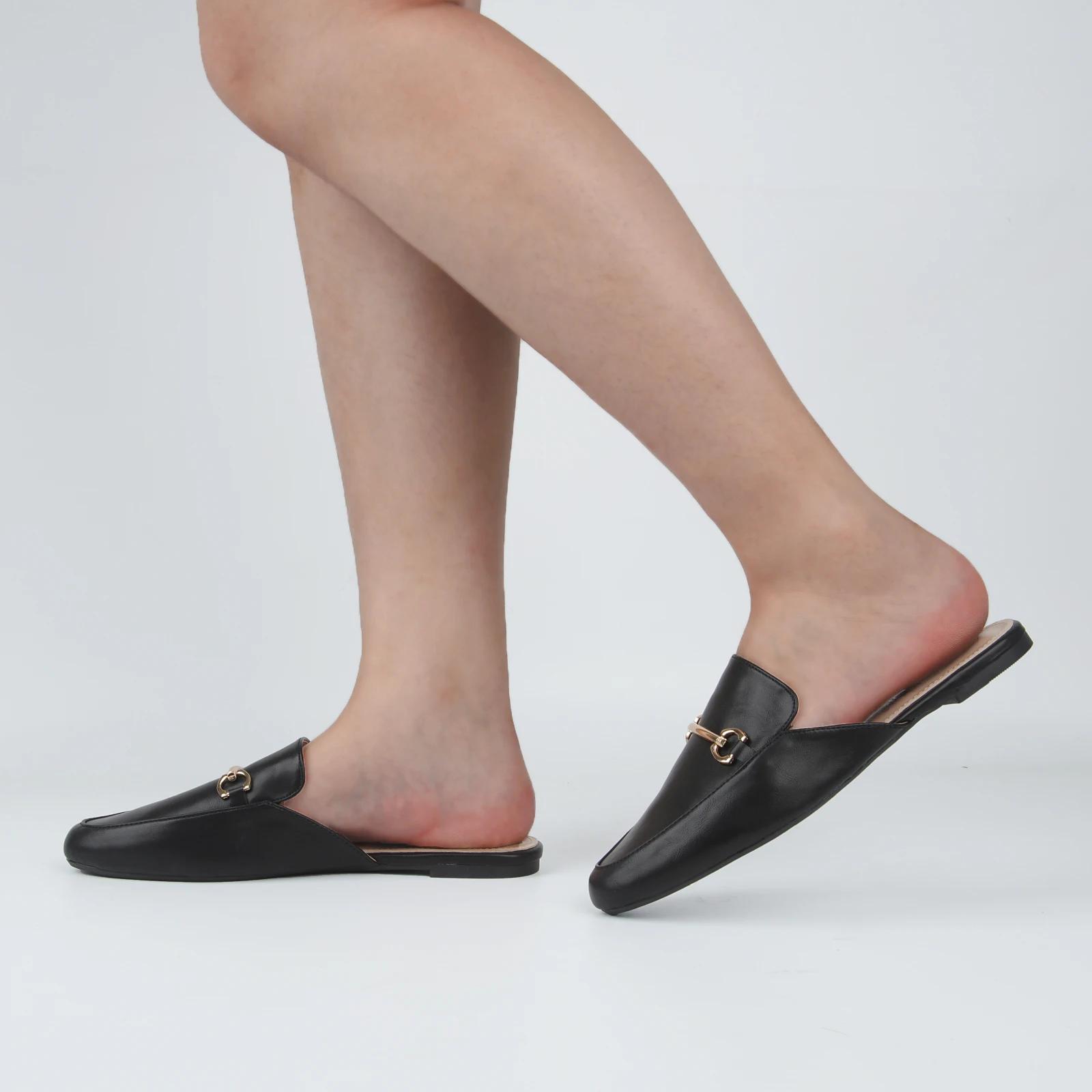 

Мюли для женщин Туфли-лодочки с заостренным носком и пряжкой Удобные мокасины без застежек Мюли на плоской подошве Туфли-лодочки с открытой спиной 7