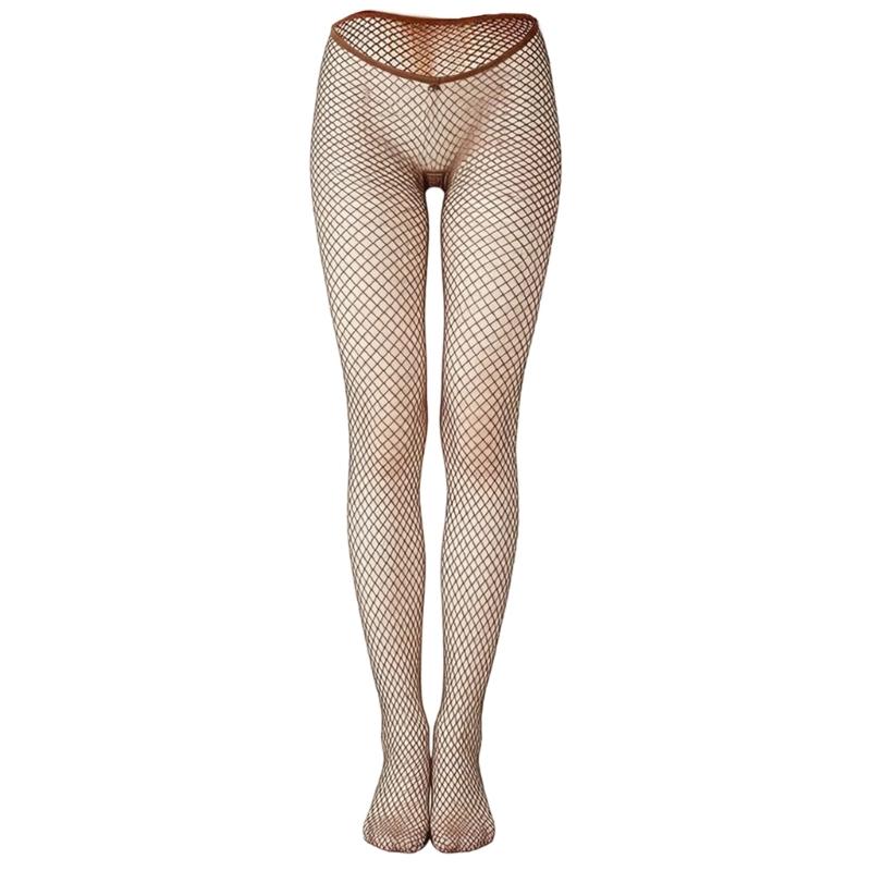 Women Hollowout Sheer Fishnet Tights Stockings Low Cut V Waist Shimmering Metallic Pantyhose Leggings Party Hosiery