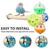 Wood Bird Perch Stand With Rotating Bells Balls Cage Exercise Toy For Conures Parrotlets Cage Entertainment Activity Toy