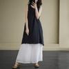 Johnature Summer Solid Color Shirt Simple Impermeable Thin Inner Camisole Base Layer Long Tops
