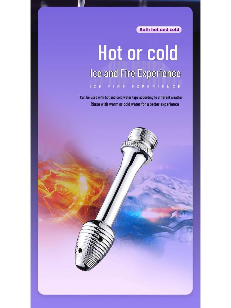 Premium Threaded Metal Douche for Intimate Hygiene and Adult Play
