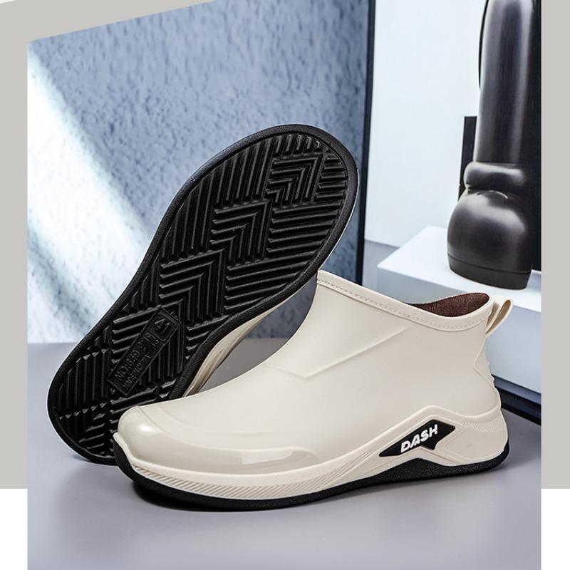 Rain Boots, Men's Shoes, Rainproof and Waterproof Shoes, Short Mid Length Rain Boots, Water Boots, Work Rubber Shoes