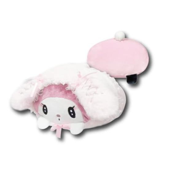 Hatayama Shoji Sanrio Lying Down Cushion Mini Fluffy Cape Plush Cushion Character Cute Stylish My Melody 23cm in length Approx.