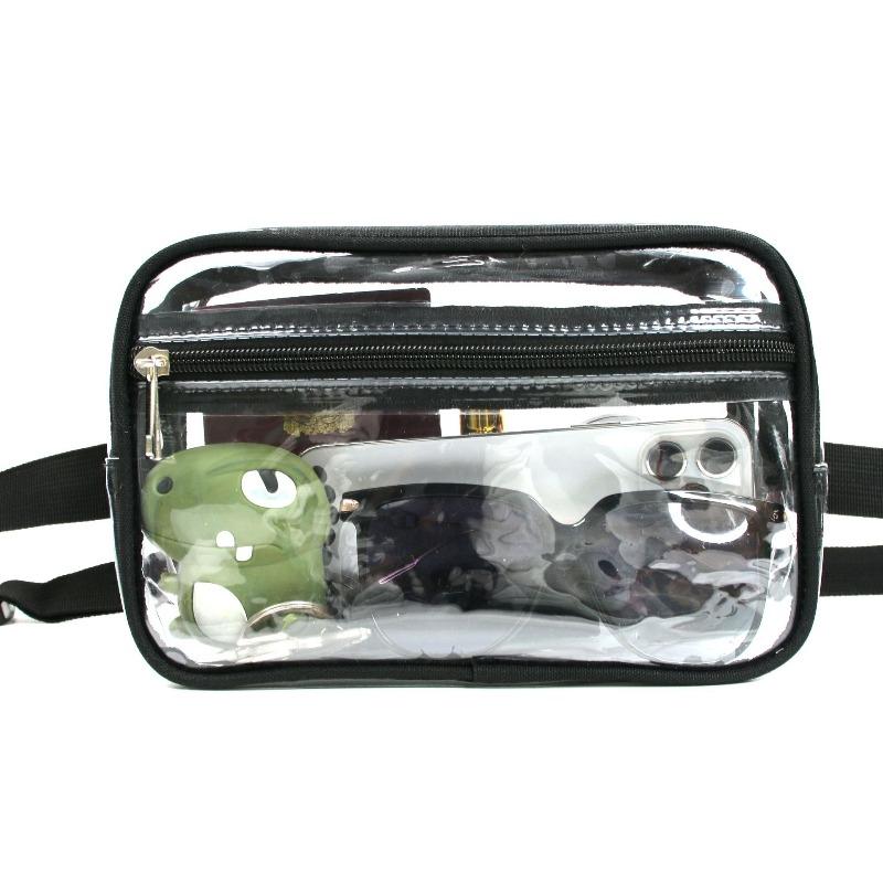 Transparent fanny pack Men s and women s stadium belts Adjustable shoulder straps Travel straps Hang bag Storage small bag