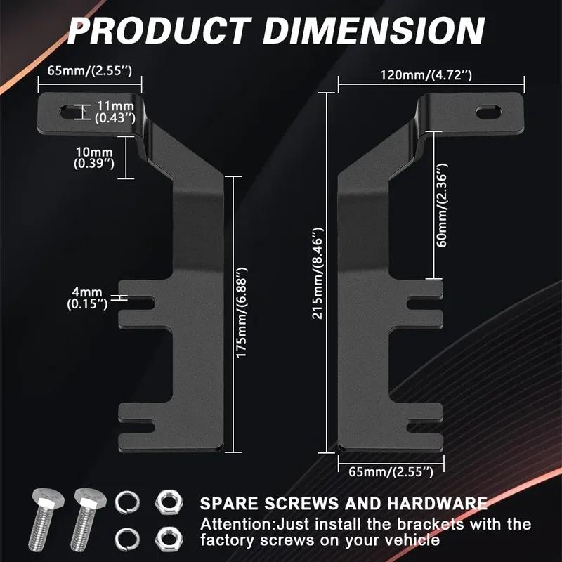 Hood Light Bracket Mounting for 2015-2022 Chevy Colorado/GMC Canyon Pillar Ditch Pods Led Cube Work Lighting Mount Holder