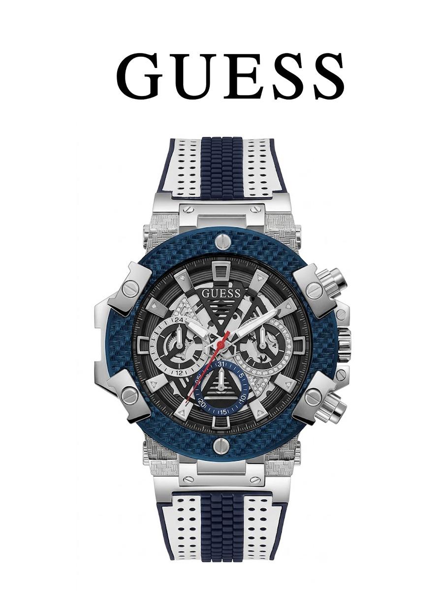 Guess Men`s Quartz Watch GW0486G1 zils/sudrabs