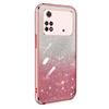 KEYSION Luxury Plating Glitter Phone Case for Xiaomi POCO M4 Pro 4G 5G Transparent Soft TPU Shockproof Back Cover for POCO M4 Pro 5G
