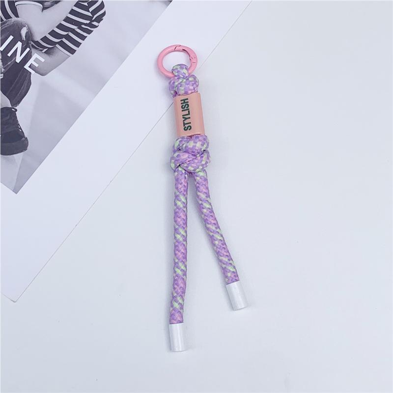 

Colorful Nylon Rope Hand Woven Bag Keychain Pendant DIY Gift for Camera Phone Car Key Chic Couple Handbags Lanyard Accessories