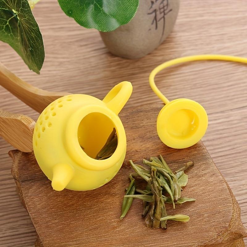 Creative Teapot Shaped Silicone Tea Infuser Tea Strainer with Handle Seasoning Tea Slices Diffuser Kitchen Gadget Tea Set