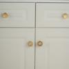 Solid Brass Round Cabinet Knob Single Hole Pull Handle for Modern Cabinets Wardrobes Dressers Drawers Home Hotel Use