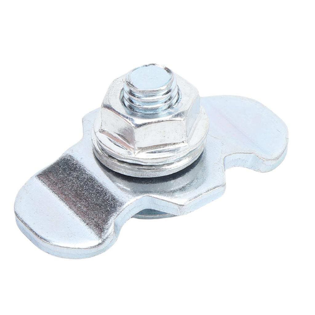 10pcs L Track Double Lug Threaded Stud Nut Fitting Zinc Plated L Track Rail Threaded Stud Fittings Tie Down for Van