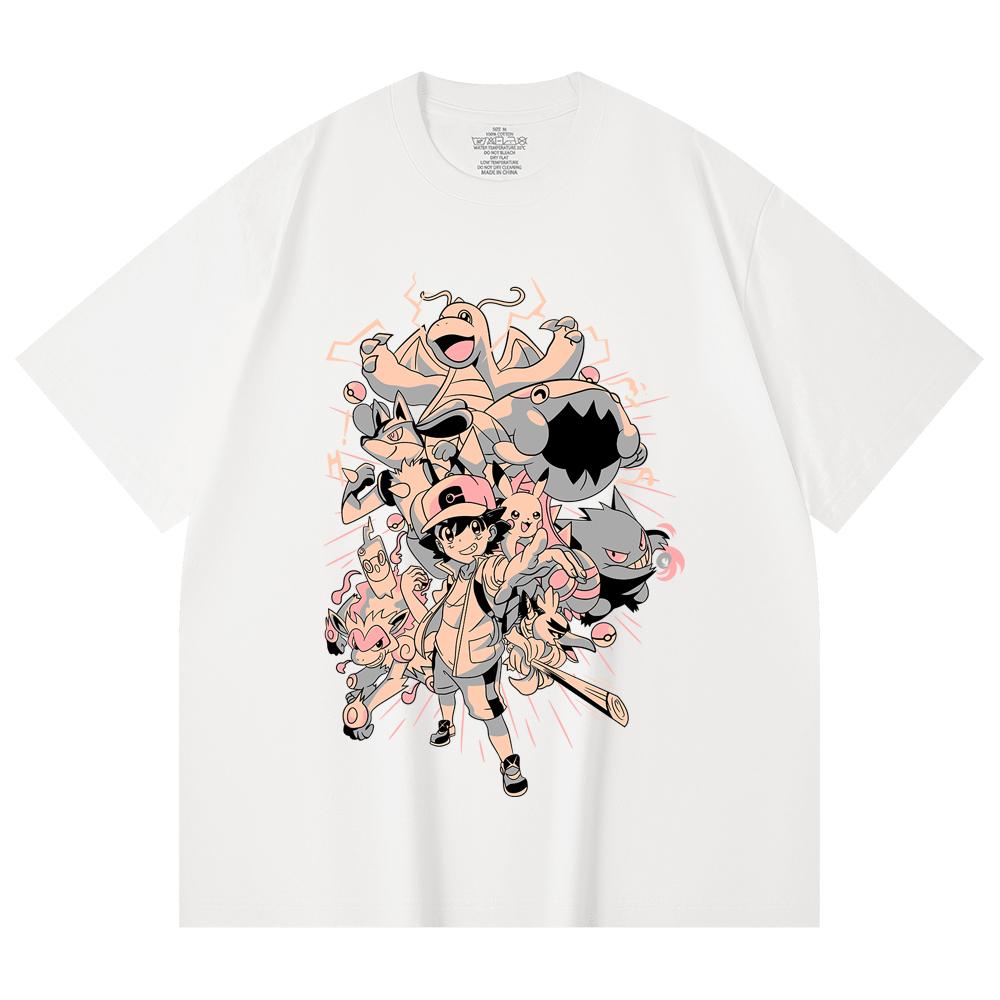 230 Gsm 100% Cotton Pokemon V20 Print Unisex Heavy Cotton T Shirt
