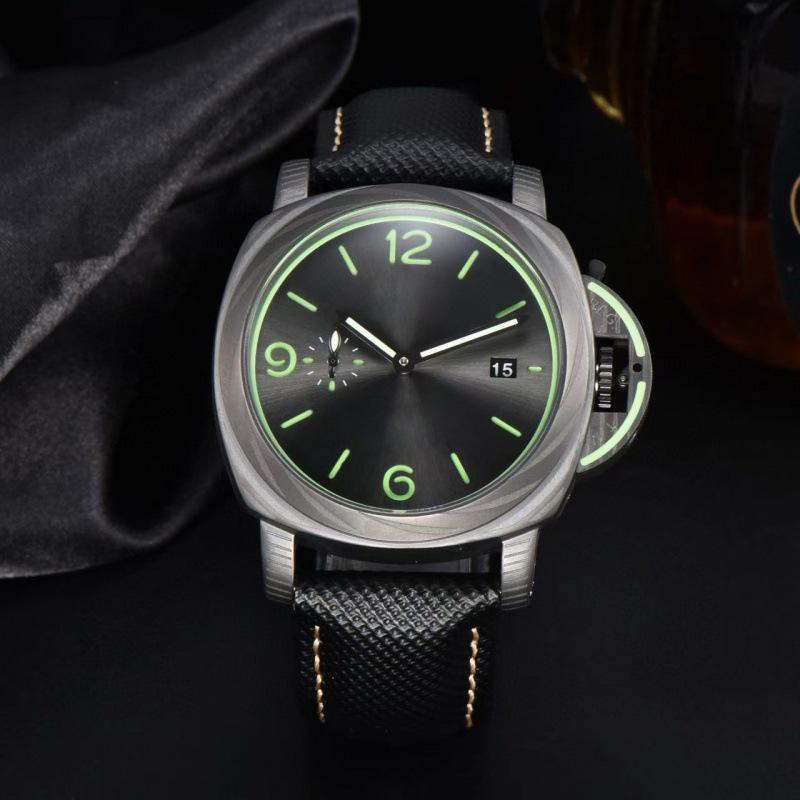 Men's Luxury Carbon Fiber Sports Watch - Sea Buckthorn Dial, Lumino Series, Fully Automatic Mechanical