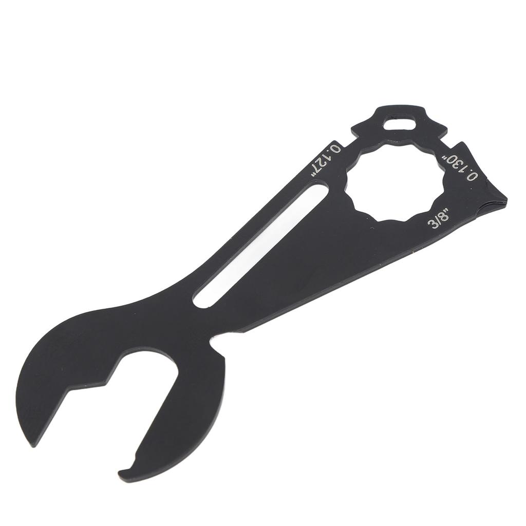 11 In 1 Outdoor Wrench Multifunctional Bottle Opener Keychain Screwdriver Measuring Ruler Tool Black