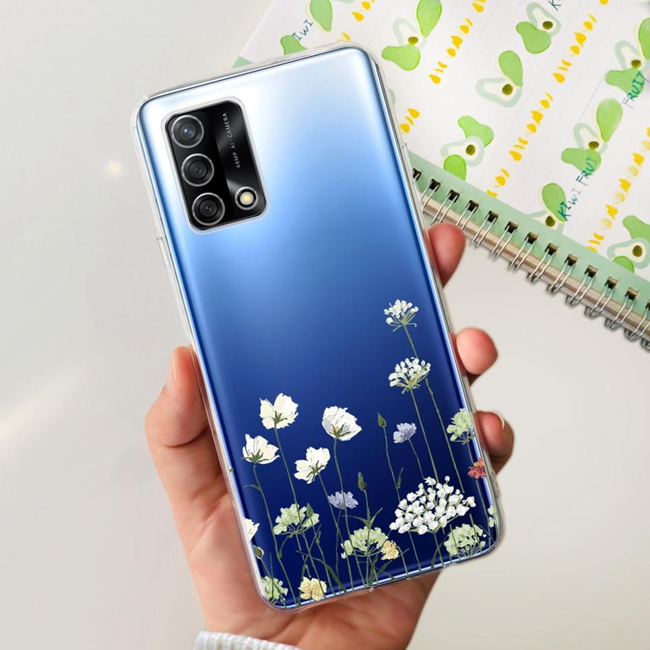 For Oppo Reno 6 Lite Case CPH2365 Reno6 Lite Cover Fashion Butterfly Flower Soft Silicone Funda on OPPO A74 A95 4G CHP2219 Cases