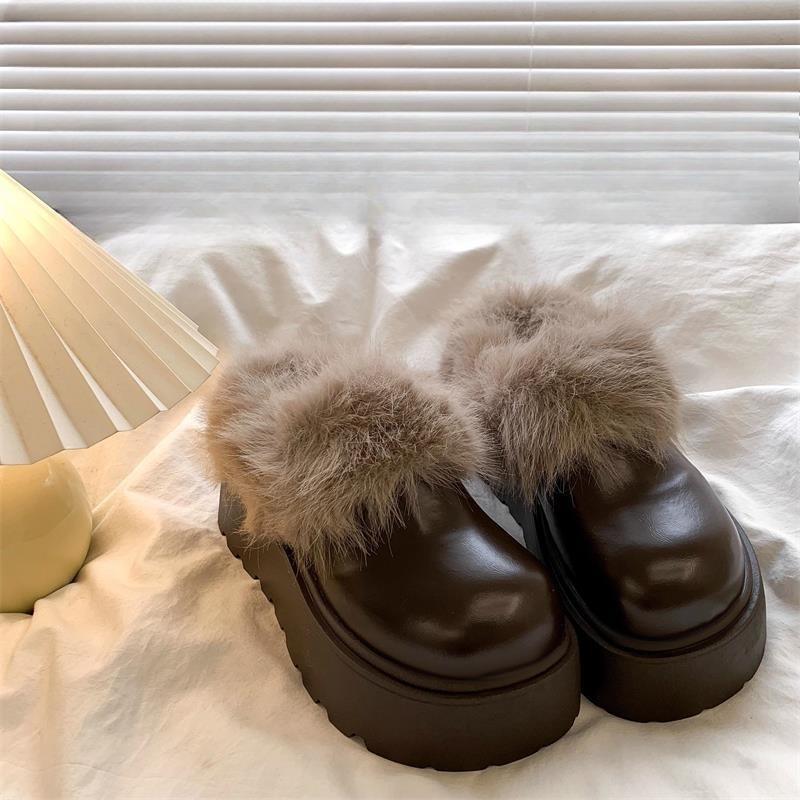 Thick-stitched Snow Boots with Cotton Lining, Women's New Style Retro Shoes, Anti-slip Shoes