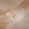 Sterling Silver Maple Leaf Necklace - Korean Style Minimalist Collarbone Chain Pendant for Women