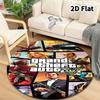 Grand Theft Auto Round Area Rug Carpet Rug For Living Room Bedroom Sofa Playroom Decor Nonslip Floor Mat