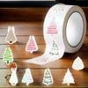 Jubilant Christmas Tree Decor Stickers; 500pcs Per Roll; For Enhancing Gift Wrapping and Scrapbook Station Designs