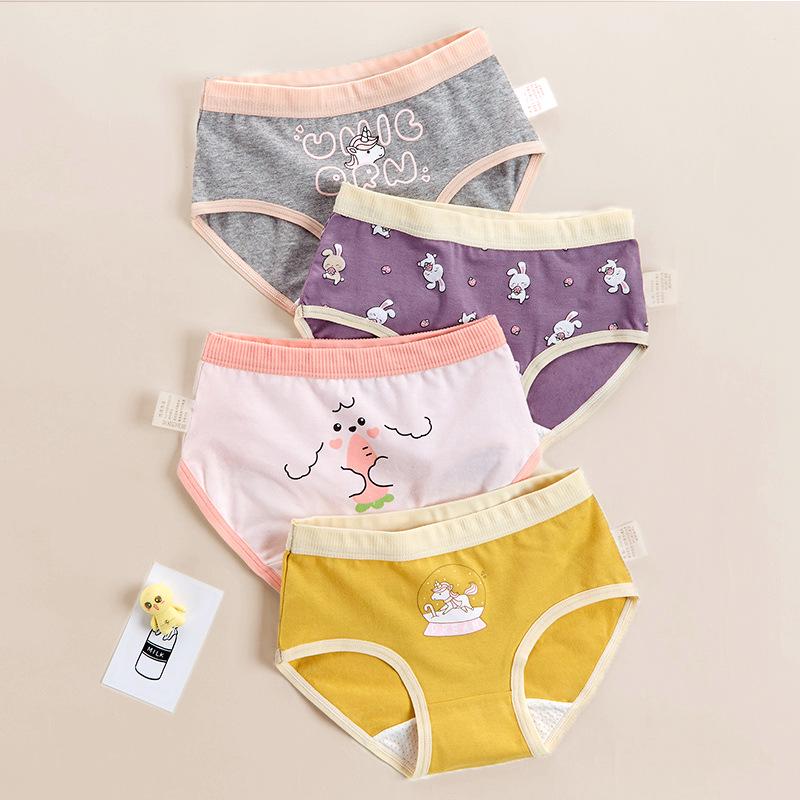 Girls' A-Class Pure Cotton Antibacterial Briefs for Toddlers and Kids