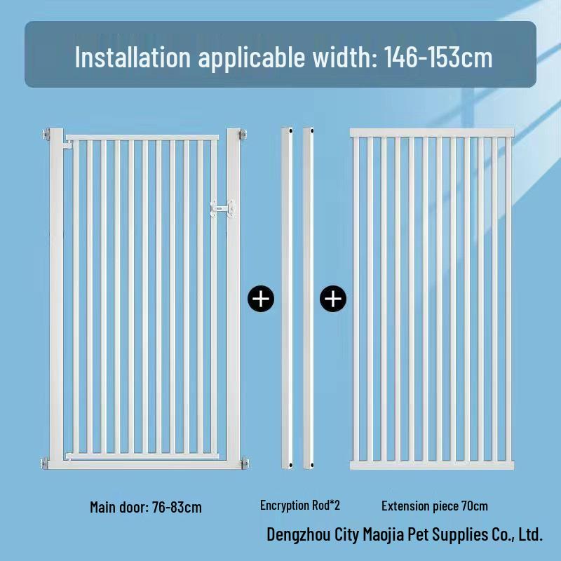 Large No-Drill Pet Gate: Dog Isolation, Cat Guardrail, and Anti-Cat Barrier