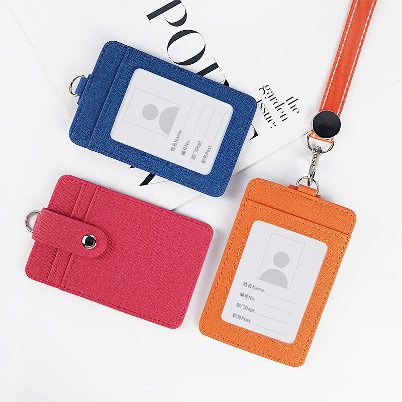 Leather canvas pattern leather business can be determined enterprise LOGO send printing paper card ID cover work card cover