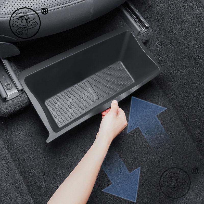 For Tesla Model YL 2026 2027 Under-seat storage box Seat storage Main and co-passenger car storage utility box accessories