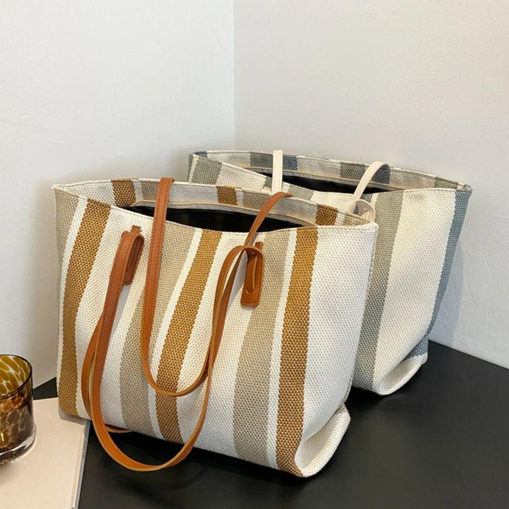 Eco-friendly Canvas Cloth Bags Lightweight Tote Bag Durable Shoulder Bag Female Use