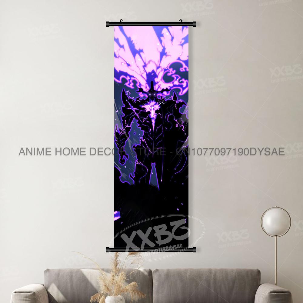 Solo Leveling Huisdecoratie Muurkunst Schilderijen Anime Figuren Seong Jin Woo Hangend Schilderij Print Canvas Kamer Poster (as the picture,30x90cm(12x36inch))