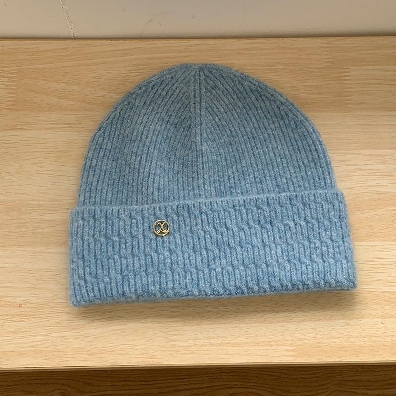 Soft Wool Hat Women's Face Small Cashmere Knitted Hat Casual Versatile Autumn and Winter Cold Ear Protection Hat
