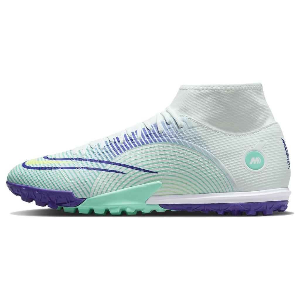 Nike Mercurial Superfly 8 Academy TF Soccer Shoes Unisex Soccer Shoes White Green Purple DN3789-375