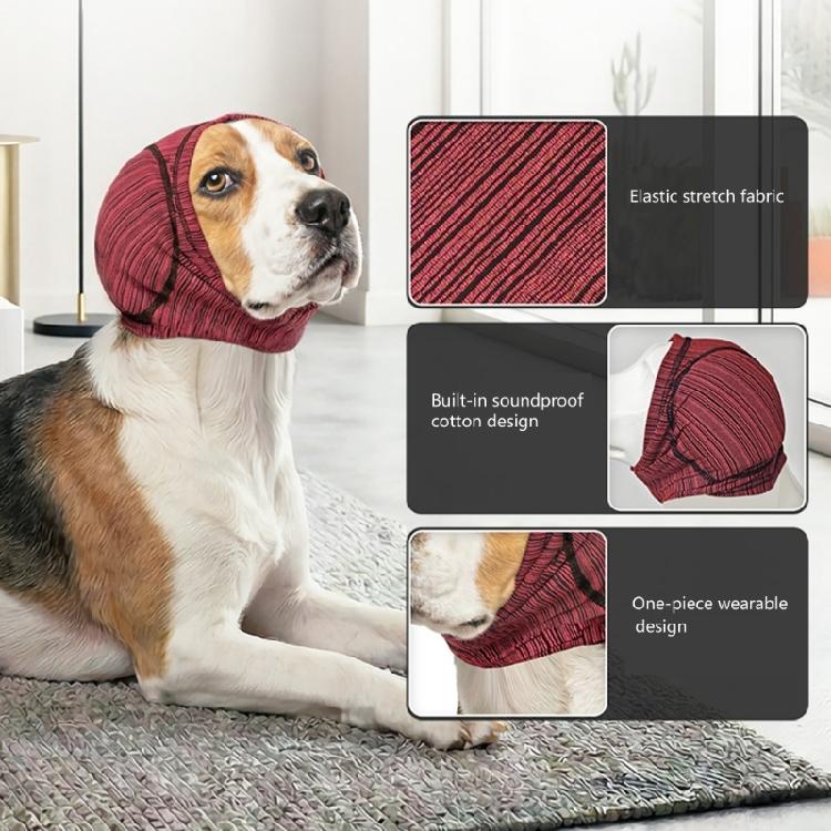 Soothing Dog Head Covers EarMuffs Pet Grooming Accessory Head Sleeve Headwear Snood Wrap Swimming Comfort