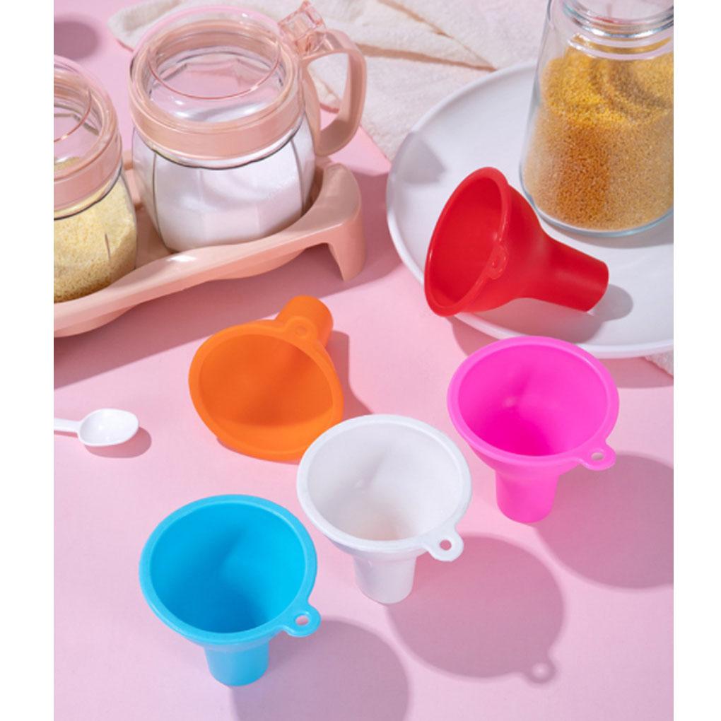 Silicone Funnel Kitchen Gadget Filter Long-lasting Smooth Surface No Burrs Liquid Dispenser Home Supplies Oil Funnels