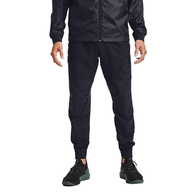 Under Armour Woven Joggers Solid Color Casual Pants Men Bottoms Black 1357202-001