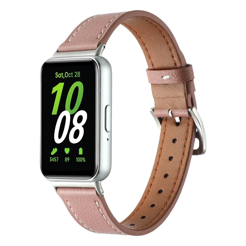 Genuine Leather Strap For Samsung Galaxy Fit 3 Watch Band Accessories Replace Belt Wristband For Galaxy Fit 3 Bracelet correa