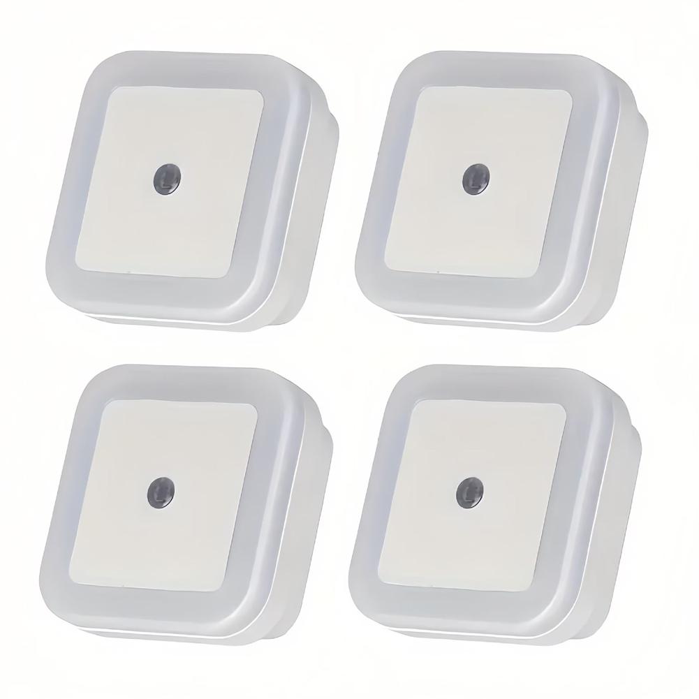 Mini LED Night Light EU Plug-In Led Light Eye Protection Night Light Lamp Square Shape Sensor Nights Lamp For Bedside