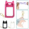 45Ml Silicone Hand Sanitizer Spray Protective Case Portable Keychain With Cute Colorful Ears, Portable And Stylish