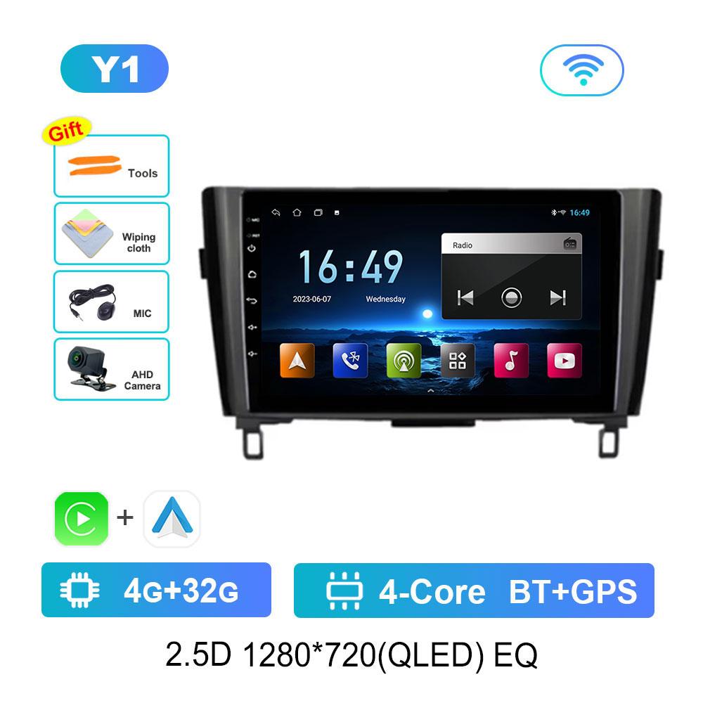 Player Multimedia Video Auto Stereo DSP Android 14 pentru Nissan Qashqai J11 X-Trail 3 T32 2014 - 2018 WiFi Navigație GPS Ecran HD
