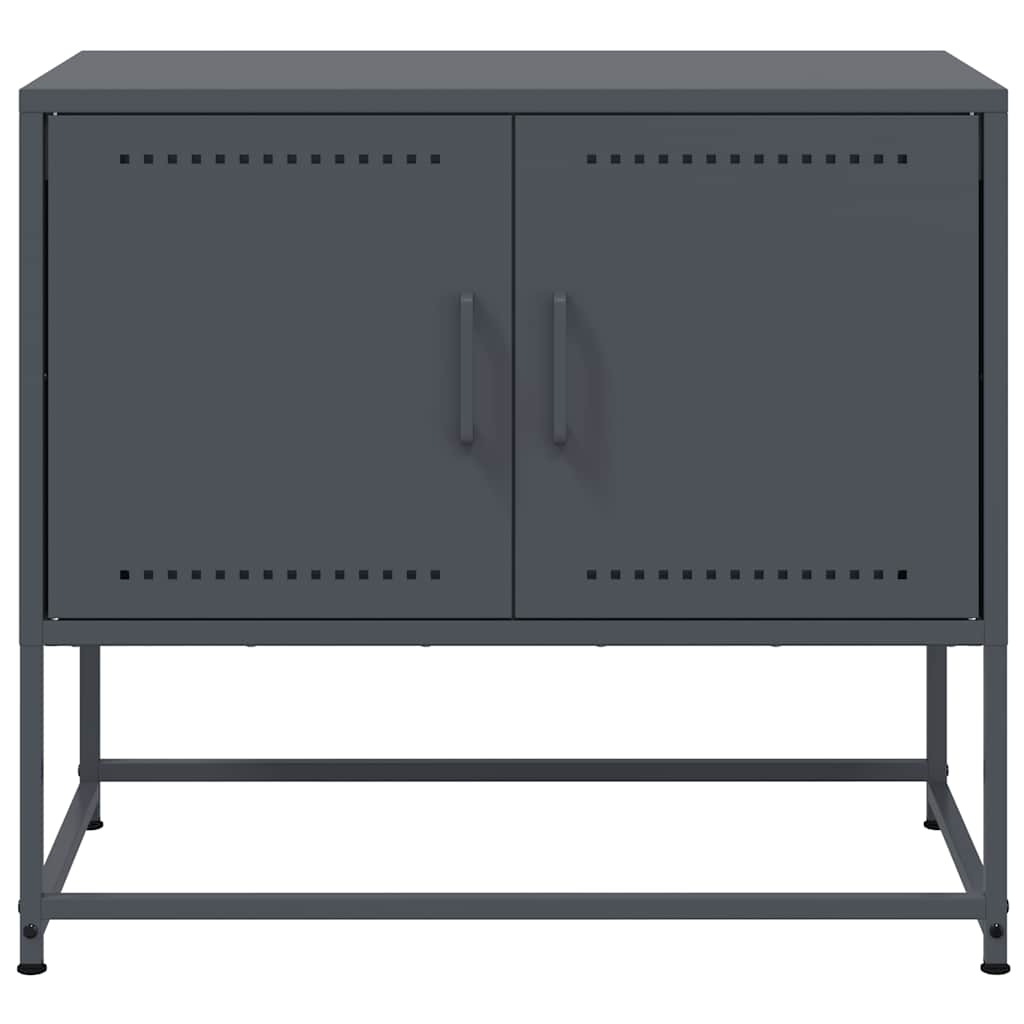 Vidaxl Szafka Pod Telewizor, Antracytowa, 68,5X39X60,5 Cm, Stalowa
