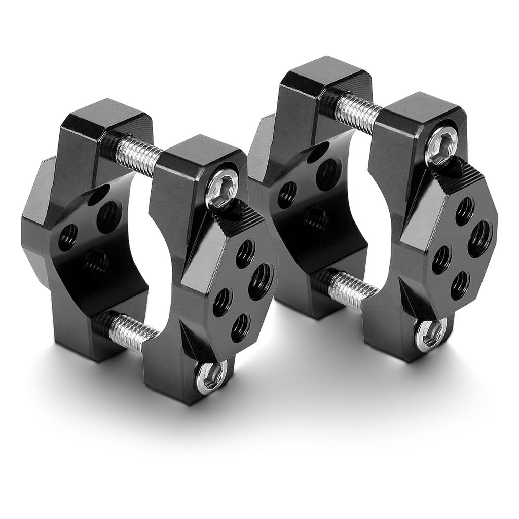 Veenkeny Motorcycle Pipe Clamp Stay, Mounting Stay, Fog Light Stay, Set of 2, Handlebar