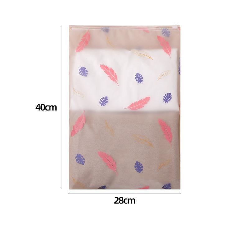 Geantă de depozitare haine de călătorie cu model imprimat, pentru lenjerie intimă, pantofi, cu sigiliu, de sortare, impermeabilă, multifuncțională, pentru organizarea casei