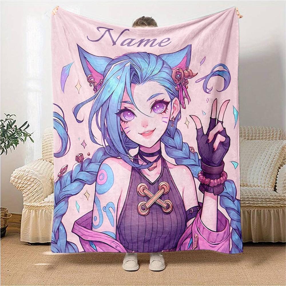 Custom Name Arsenal Roses Artwork Blanket for Couch & Bed, Plush Cozy Fuzzy Blanket Super Soft & Warm Blankets for Fall and Winter. 0908169
