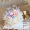 Valentine's Day Qixi Cake Topper: Lace Yarn Flower Border Ribbon Decoration Insert