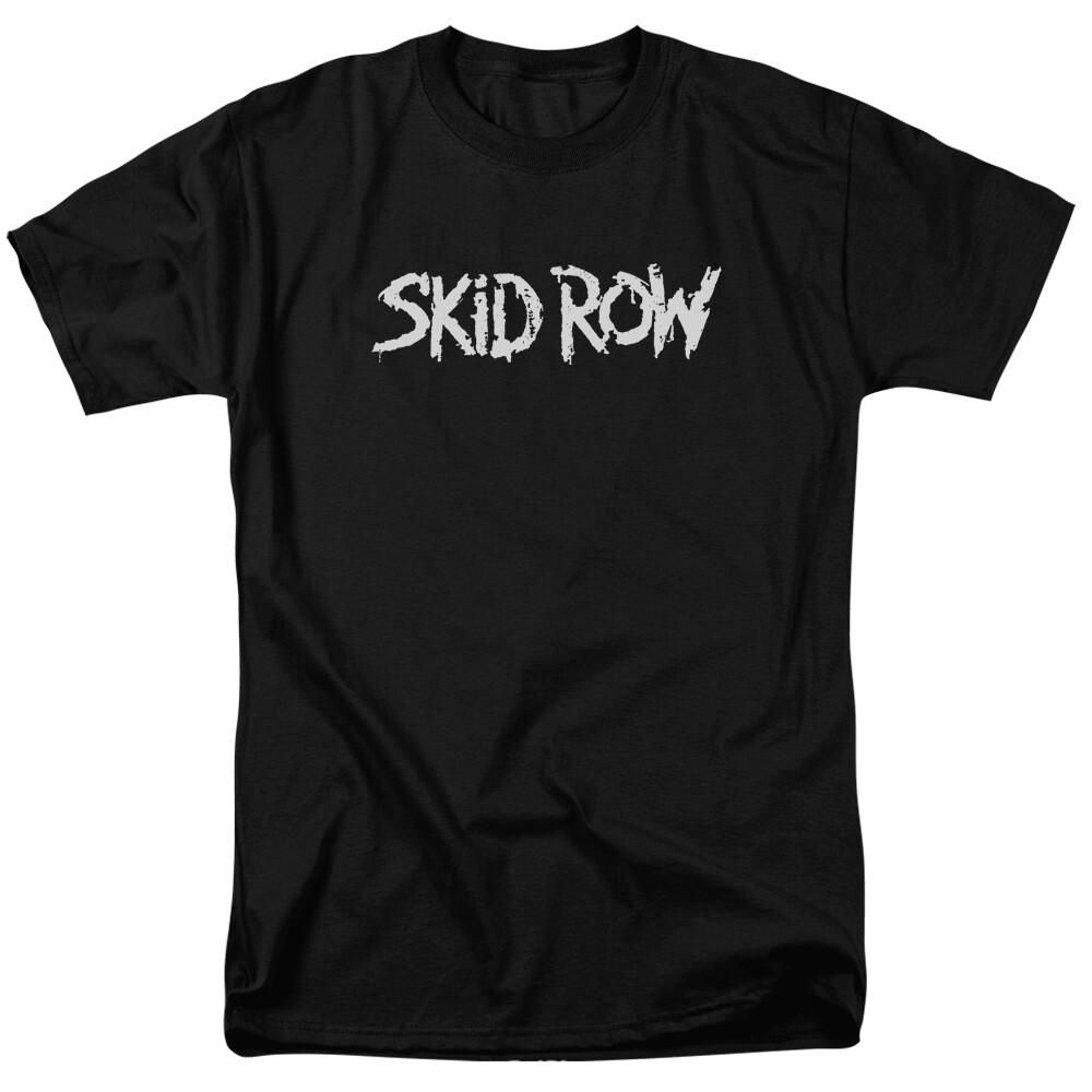 Skid Row Logo T-shirt Licensed Rock N Roll Music Band Tee Black S