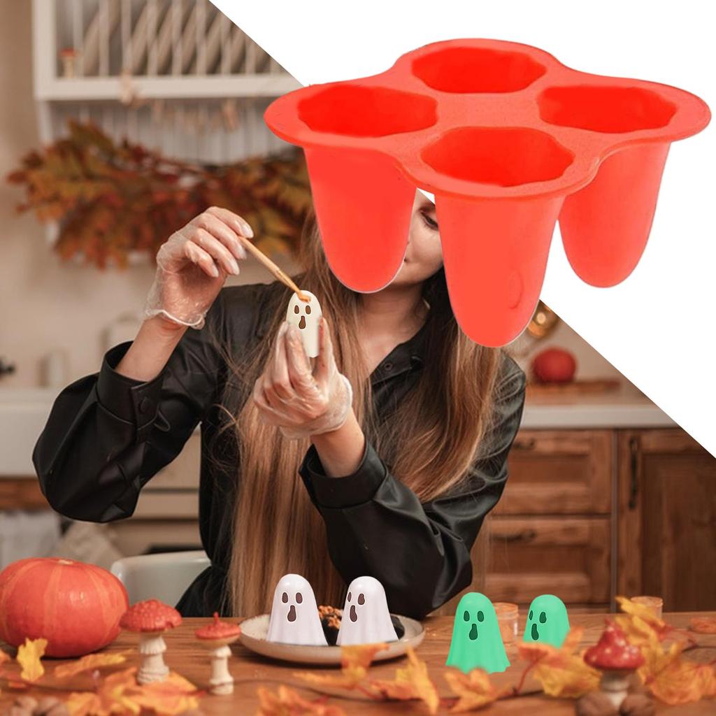 Halloween Silikonform Kürbis Geisterformen Für Schokolade Süßigkeiten Backen DIY Eiswürfelbehälter Partydekoration Bastelwerkzeug