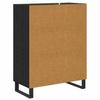 Sideboard in Black Oak Look 69.5 x 34 x 90 cm Engineered Wood