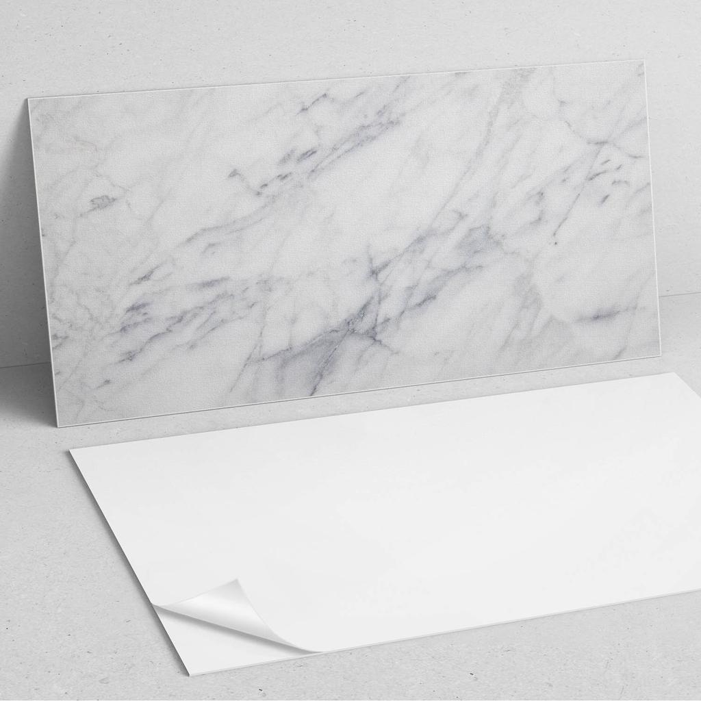 Decorative Self-Adhesive Vinyl Panel 100x50 Cm Marble Pattern with Veins