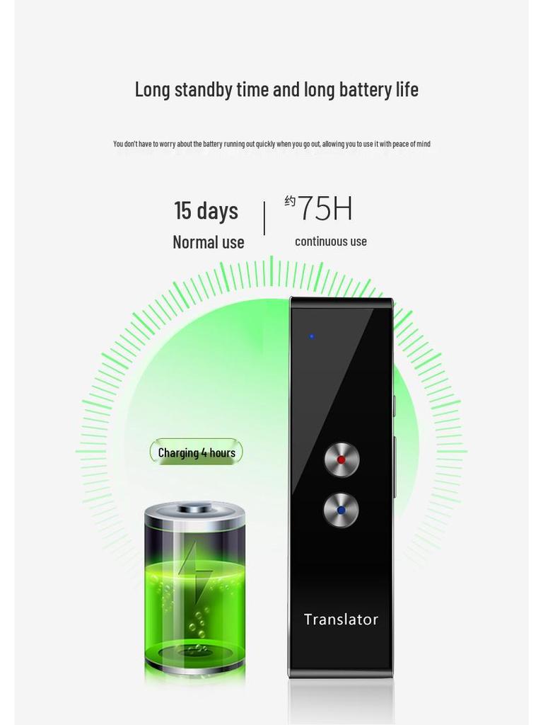 T8 Multilingual Smart Voice Translator Pen with Bluetooth and Simultaneous Interpretation