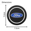 For Ford Focus Mondeo Fiesta ST Line Kugo Escape Fusion Car Coaster Anti-Slip Mats Water Cup Drink Pads Car Interior Accessories